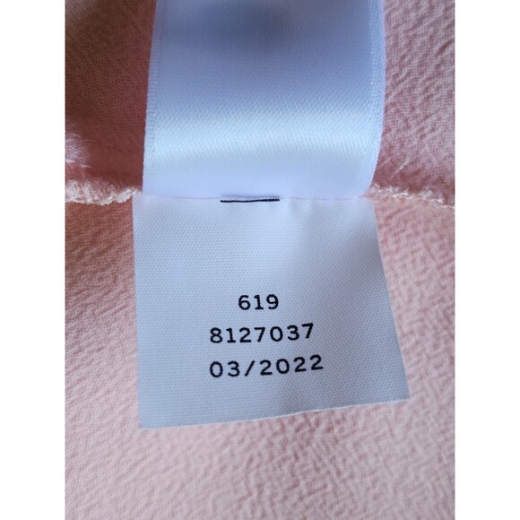 NWT 1.State High Neck Blouse Size L Pink Taffeta Off-Shoulder Demi-Sheer Party - Picture 11 of 11